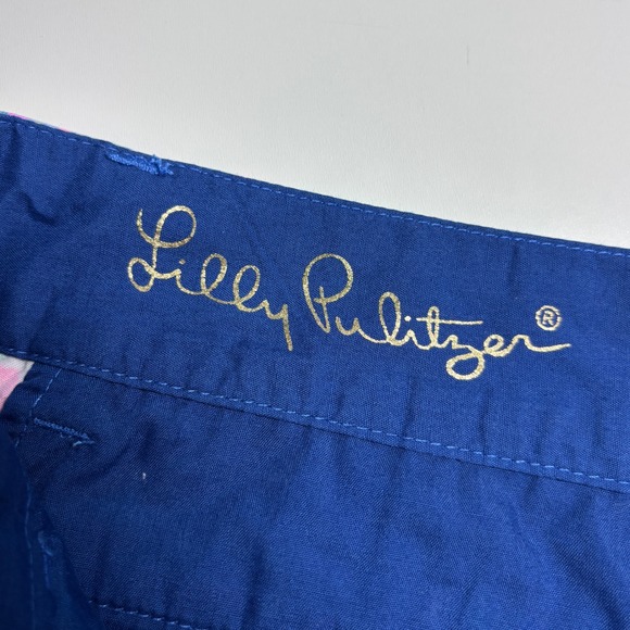 Lilly Pulitzer Jayne Shorts Woman's 10 Pink Blue Floral Print Preppy - Picture 6 of 8